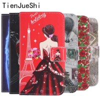 TienJueShi Fashion Patter Flip Protect Leather Cover Shell Etui Skin TPU Silicone Case For Wiko View XL 5.99 inch