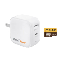 【Maktar】Qubii Power超能備份 充電自動備份 256G組(含Maktar256G記憶卡/ios apple/Android 手機備份)