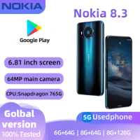 Nokia 8.3 5G SmartPhone CPU Qualcomm Snapdragon 765G Battery capacity 4500mAh 64MP Cameraoriginal used phone