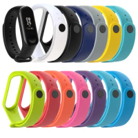 Strap For Xiaomi Mi Band 3 4 5 6 7 Sport Wristband Silicone Bracelet for Mi Band 3 4 Replacement Straps For Mi Band 6 7 Watch