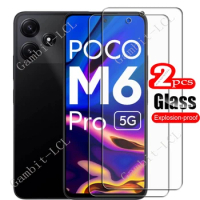 2PCS FOR Xiaomi Poco M6 Pro 5G 6.79" Tempered Glass Protective Cover ON Redmi 12 5G Note 12R PocoM6Pro Screen Protector Film