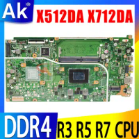 X512DA X712DA Laptop Motherboard For Asus VIVOBOOK X512DK X512D X712D Mainboard 4G-RAM R3-3200 R5-3500 R7-3700U 100% Test