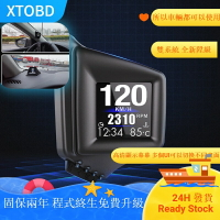 XTOBD 2022新品obd抬頭顯示器A401所有車可用新品首發液晶顯示雙模時速水溫轉速電壓油耗超速警示自動開關機