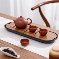【天天特賣】雅集陶瓷茶盤黑陶儲水式幹泡茶臺 瀝水茶托盤茶海