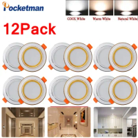 6/12 Pcs LED Downlights 3 Colors LED Recessed Downlight 220V 9W Thin Ceilinglight LED Lamp Lighting with Driver