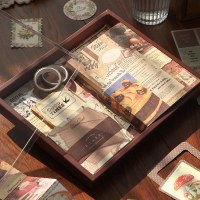 TTok_Retro Literary Series Vintage Journal Starter Kit Set - 155 Items Handbook Simple Style Gift Bo