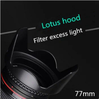 New Camera Lens Hood 77mm Lotus for CANON NIKON 70-200 24-70 24-105 Lens Tamron Sigma Pentax Lens Accessories thread mounth hood