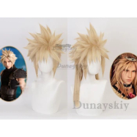 Anime Final Fantasy VII FF7 Cloud Strife Linen Blonde Cosplay Wig Heat Resistant Synthetic Hair Wigs cosplay roleplaying Cloud