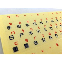 【超取免運】鍵盤貼紙 注音+倉頡貼紙 透明底鍵盤貼 一張兩入 J-10