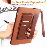 NINJACASE Multifunction Case For Funda Kindle Paperwhite 4 (10th Generation-2018 Release) eReader Handheld Stand PU LeatherCover