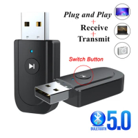 USB bluetooth transmitter receiver three-in-one adapter TV car speaker phone computer