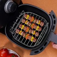 Air Electric Fryer Accessories 430 Stainless Steel Double Layer Grill Rack Steam Rack Air Fryer Rack