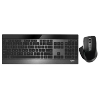 (Rapoo) MT980S three-mode wireless keyboard and mouse metal ultra-thin office suit