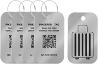 Smart Luggage Tag QR Code Retrieve 4 Pack Luggage Tags for Suitcases Information Self Modifiable Wat