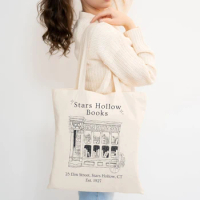 Stars Hollow Books Tote Bag T Womens Designer Tote Bags Reusable Shopping Bag for Groceries Shoulder Bags for Lady Shopper