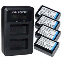 4x Battery + LCD Charger for Sony A6000 A6500 A7r A7 A7S A7II A7SII a7R IV a7RIV
