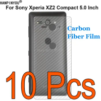 10 Pcs/Lot For Sony Xperia XZ2 Compact 5.0" Durable 3D Anti-fingerprint Transparent Carbon Fiber Back Film Screen Protector