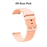 Tali Jam Tangan Universal 18mm 20mm 22mm - Strap Rubber Silikon Simple Polos PWK 22mm 9 rose pink