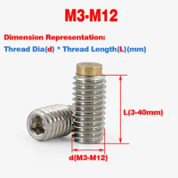 304 Stainless Steel Brass Head Tightening Machine Meter Buffer Screw M3-M12