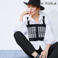 【Le Polka】千鳥律動短版針織背心-女