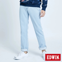 【EDWIN】男裝 FLEX高腰直筒牛仔褲(重漂藍)