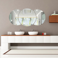 （HOT)DIY Round Wash Basin Mirror Factory Sales AliExpress Hot Sale 3D Acrylic Home Decoration Mirror Sticker
