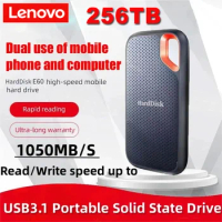 Lenovo SSD 256TB Mobile Hard Disk E60 2TB 6TB 8TB USB 3.1 HD External Hard for Laptop PS5 Mobile Hard Disk HDD Storage Devices