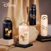 Disney迪士尼 (買1送1) 金色米奇 #304不鏽鋼手提真空燜燒罐1050ml+雙飲真空保溫瓶600ml