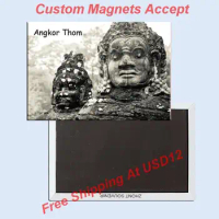 Rectangle Rigid Magnets 78*54mm Angkor Thom photo Magnets 20150 Cambodia Tourist Memorabilia Gift
