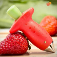 Metal Cutter Remover Fruit Knife Stalks Strawberry Huller Pineapple Novel Tomato Useful Strawberry Leaf Kitchen Accessories Tool