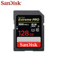 Original Sandisk Extreme Pro SD Card Memory Card 32GB 64GB 128GB Read Speed Up To 300MB/s SD Card Class 10 UHS-II U3 For Camera