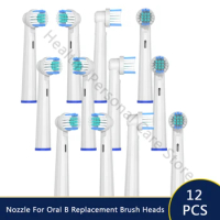 For Oral B Replacement Brush Heads Electric Advance Pro Health Triumph 3D Excel Vitality Toothbrush Clean Vacuum Nozzle 12PCS