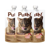 【Push!】HAPPY機能款噗滋包-P腸胃消化-雞肉鵪鶉 110g*15入(貓主食罐/主食肉泥餐包/全齡貓)