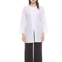 WAHDANI Belleve - Tunik Polos Wanita Lengan Panjang Cutton Linen Premium / Tunik Atasan Wanita Linen