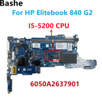 PAILIANG Laptop motherboard For HP Elitebook 840 G2 799510-601 6050A2637901 Mainboard Core i5-5200U CPU DDR3 tested 100% OK