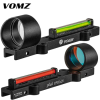 Red and Green Fiber 1x28 Red Dot Sight Hunting Light weight Scope Fit Shotguns Rib Rail Hunting Shooting Holographic Sight
