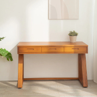 【Mahogany 瑪荷尼家具】全原木 桃花心木 雙子4尺書桌G2(書桌、工作桌)
