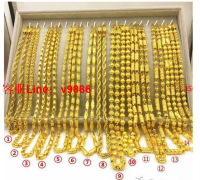 【應有盡有咨詢客服】可開發票 仿真黃金鍊子999實心粗大24k不掉色個性鍍金首飾越南沙金項鍊男士—