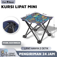 Kursi Portable Lipat Aesthetic Murah Bahan Premium Outdoor / Indoor Kokoh Anti Selip Camping / Pikni