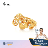 UBS Gold - Cincin Emas Ayuna - 17k - Model Bentuk Bunga - Cdc1043