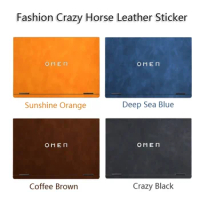Crazy Horse PU Leather Skin Sticker Cover for HP OMEN 9 slim 16-U0017TX /OMEN 9 Inter 16-wf0007TX 16-xf0006AX 16.1" Laptop