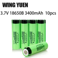 100% original ncr18650b-3400mah rechargeable lithium battery 3.7V 18650 battery 3400mah, free of transportation+LED flashlight