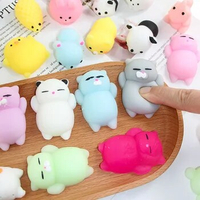Mini Squishy Toys Mochi Squishies Kawaii Animal Pattern Stress Relief Squeeze Dolls for Kids Boys Girls Birthday Gifts 1PCS