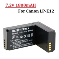 Camera Battery 1800mah LPE12 LP-E12 LP E12 for Canon Rebel SL1 100D Kiss X7 EOS-M EOS M M2 EOS M10 M50 M100 Digital Batteries