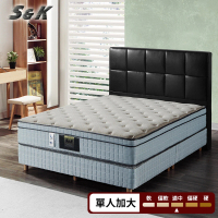 【S&amp;K】涼感紗記憶膠乳膠蜂巢獨立筒床墊(單人加大3.5尺)