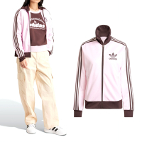 Adidas Beckenbauer Tt 女款 粉色 立領 拉鍊口袋 三葉草 棉 運動 休閒 外套 IR6088