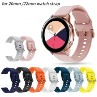 Silicone strap for Samsung Active 2/Amazfit Bip/Huawei Watch 3/GT2 Sports Soft Bracelet Wristband for 20mm Galaxy Watch 4 strap
