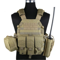 EMERSON GEAR LBT6094A Style Vest with Pouches Airsoft Painball Military Army Combat Gear EM7440J Coyote brown
