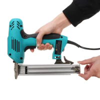 220V 2000W Electric Straight Nail Gun 10-30mm High Power Heavy-Duty Woodworking Tool Electrical Staple Nail