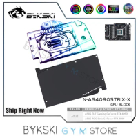 Bykski RTX4090 VGA Watercooler For ASUS ROG Strix / TUF 4090 GPU Water Block, RGB/ARGB N-AS4090STRIX-X